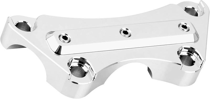 VPZMT Anti-Slip 1'' Top Clamp Handlebar Risers for Harley/Electra Glide/Road Glide/Street Glide/Road King/Touring 1997-2025 Models, Chrome - Image 3